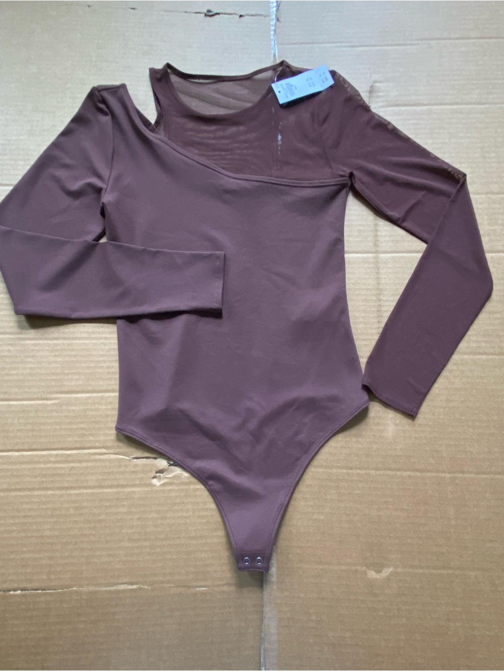Abercrombie & Fitch Girls' Long-Sleeve Brown One-Piece Bodysuit